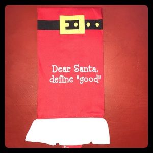 Dear Santa kitchen holiday towel